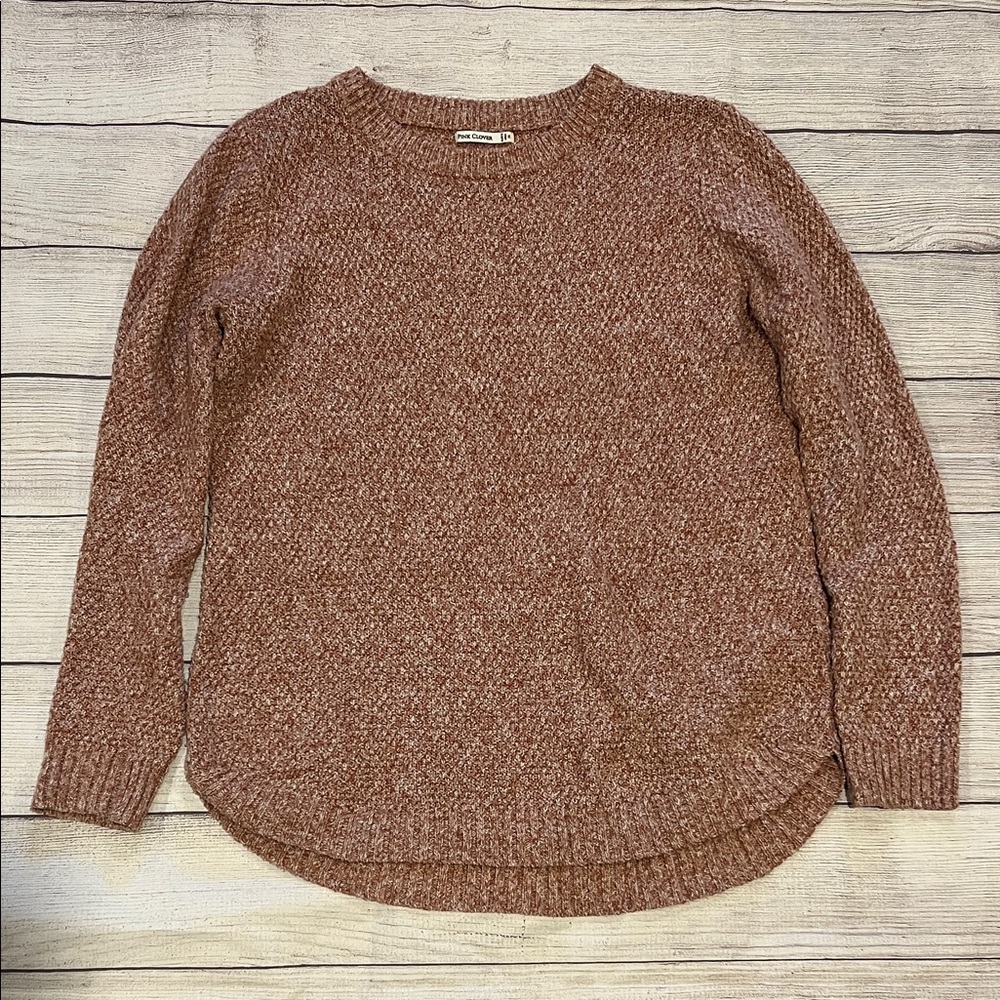 Pink Clover Pink Crew Neck Sweater